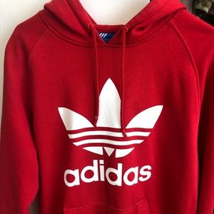 🚹 red Adidas hoodie.